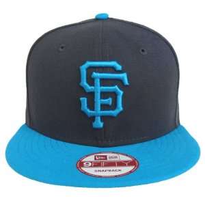 San Francisco Giants Custom Retro New Era Snapback Cap Hat Grey Aqua 