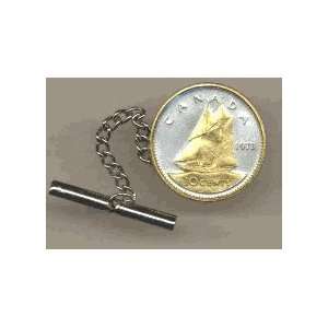  Canadian 10 Cent Bluenose Sail Boat Two Tone Gold on 