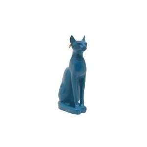  Egyptian Bastet Cat Statue   Blue
