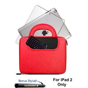 HHi iPad 2 Combo Pack   Kroo DICE Carrying Case (Red) + Mini Bluetooth 