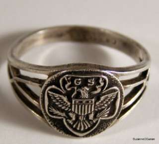 Early Sterling Silver GIRL SCOUT Ring  