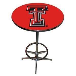 Texas Tech Pub Table with Chrome Trim