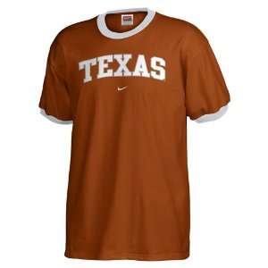  Nike Texas Longhorns Burnt Orange Classic Ringer T shirt 