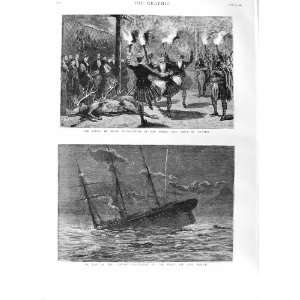  1881 TEUTON SHIP HANGLIP PRINCE WALES DEER HUNTING MAR 