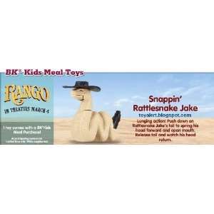  Burger King Kids Meal Rango Snappin Rattlesnake Jake Toy 