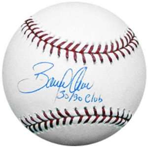   Autographed Baseball with 30/30 Club Inscription