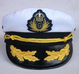 NEW Captain Cap Captains Hat, CAPTAINS HAT SEA Yacht  