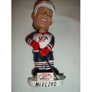  USA Hockey Mleczko Hand Painted Bobble Head Doll 
