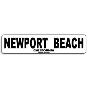  Newport Beach California Aluminum Sign in White 