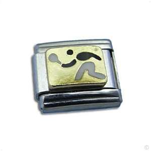 italian Charms for bracelet   tennis player, modul game over, Classic 