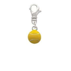  Mini Enamel Tennis Ball Clip On Charm Arts, Crafts 