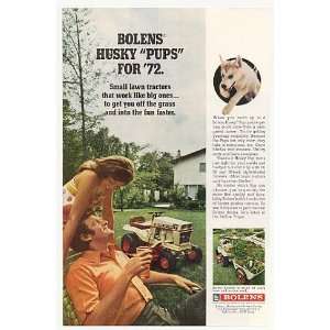  1972 Bolens Husky Pup 813 Lawn & Garden Tractor Print Ad 