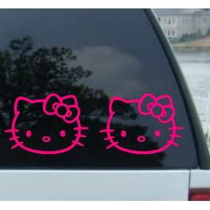  (2) 5 HELLO KITTY   HOT PINK   Cat Feline   Car, Truck 