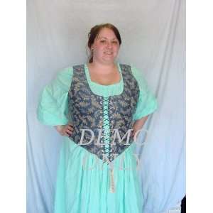 Fully Reversable Pink and Blue Cloth Boned Fitted Bodice. Size 16 for 