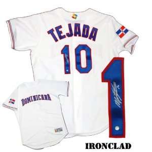  Miguel Tejada Autographed WBC Authentic Jersey   MLB Holo 
