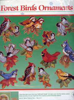 Forest Birds Ornaments by Dimensions NEW Cross Stitch Pattern KIT 