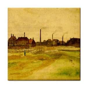  Coalmine in the Borinage By Vincent Van Gogh Tile Trivet 