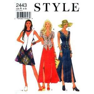 Style 2443 Sewing Pattern Womens Top Slits Skirt Size 8   18 Bust 31 1 