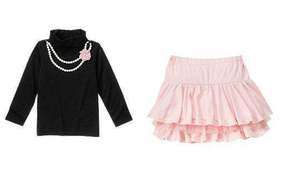 NWT Gymboree TRES FABULOUS Black Necklace Top & Pink Tier Skirt  