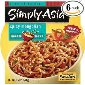 Simply Asia Noodle Bowl, Heat and Serve, Spicy, Mongolian, 8.5 Ounce 