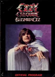 OZZY OSBOURNE 1981 BLIZZARD U.S. TOUR PROGRAM BOOK  