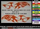 GAS TANK DECAL SET, TRIBAL EAGLE W/ FLAMES   ANY COLOR   fits harley,