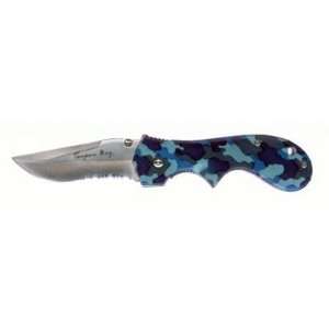  Valor   Pocket Knife Tarpon Bay 4.25 Sky Camo Handle 