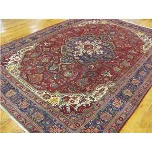   111 Red Persian Hand Knotted Wool Tabriz Rug Furniture & Decor