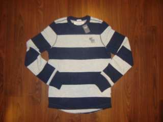 NWT Gray/Blue Stripped ABERCROMBIE & FITCH Long Sleeve  