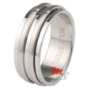  Double Band Stainless Steel Spinning Ring SPINNER 8 NEW 