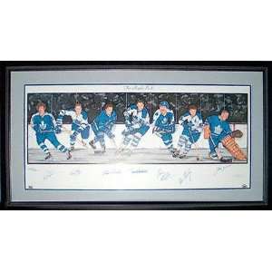  Toronto Maple Leafs Autographed Framed Lithograph Sports 