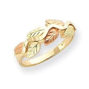   Black Hills Gold Ladies Leaf Band Ring   Size 6   JewelryWeb Jewelry