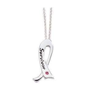   Cancer Ribbon Necklace Karibou Sterling Silver Jewelry Jewelry