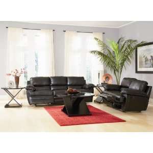  By Coaster   Malloy Collection Black Finish Loveseat and 