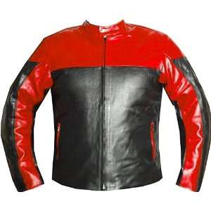  MOTORCYCLE CE ARMOR LEATHER JACKET SPORT BIKE Red 42 