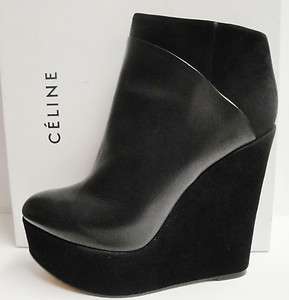 CELINE SOLD OUT Platform Wedge Booties Ankle Boots Shoes 41  