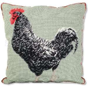  Maran Chicken Farm Needlepoint Pillow
