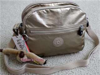 New w Tag Kipling Keefe Small Cross Body Bag Toasy Gold  