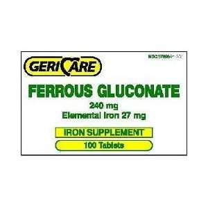  Ferrous Gluconate   240 mg   Bottle of 100 Health 