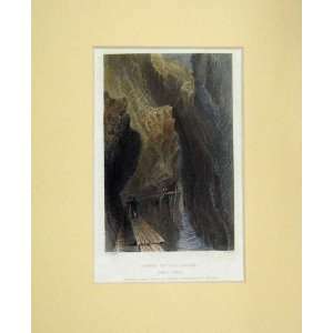    1836 Colour Print View Gorge Tamina Baths Pfeffers