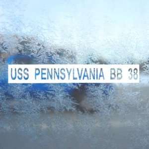  USS PENNSYLVANIA BB38 Battleship Pearl Harbor White Decal White 