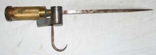 Old Lindahl Miners Tommy Stick Candlestick Lamp/Match Holder Patent 