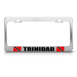   Tobago Flag Country license plate frame Stainless Metal Tag Holder