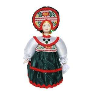  GreatRussianGifts Masha Porcelain Russian Doll   Green 
