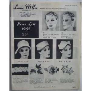  Louie Miller Wholesale Millinery, Dressmaking, Bridal Supplies 
