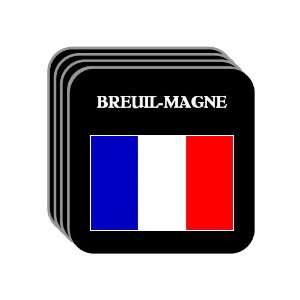  France   BREUIL MAGNE Set of 4 Mini Mousepad Coasters 