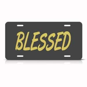  Metal Blessed Metal License Plate Wall Sign Tag 