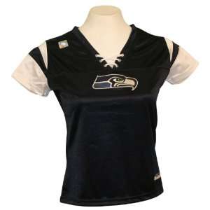    Seattle Seahawks Womens Tie NFL Shirt  Small