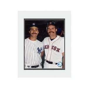 Photo File New York Yankees Don Mattingly & Red Sox Wade Boggs Matted 