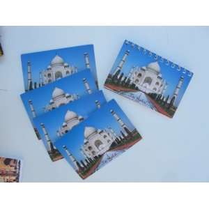   Notepad and 4 Postcards Set   Taj Mahal India